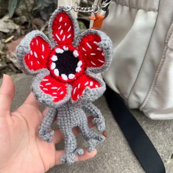 Crochet Monster Flower Keychain redeemable for points only